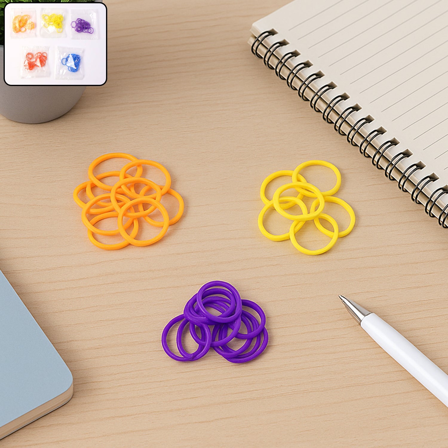 Premium Strong Elastic Rubber Bands â€“ Multipurpose Mix Color Bands (1 Pkt)