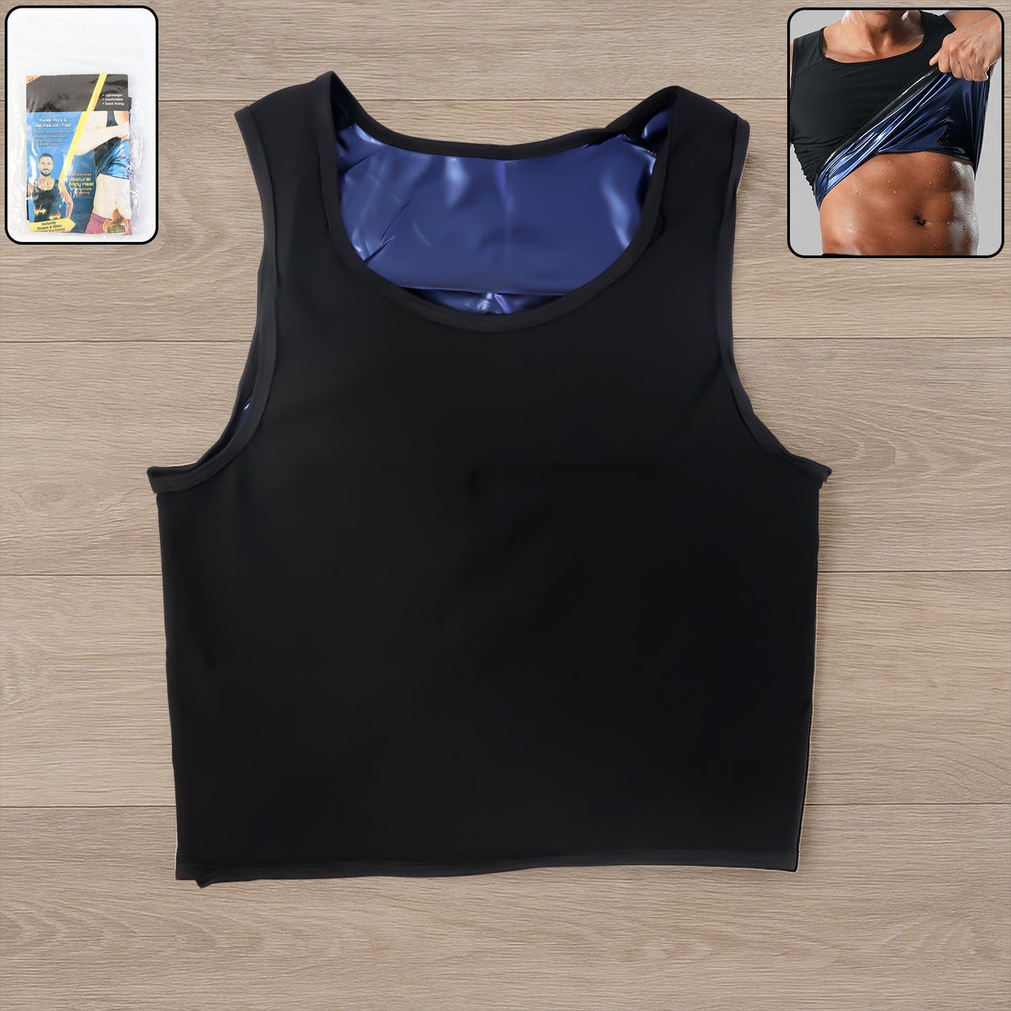 Menâ€™s Slim Fit Sweat Shaper Tank Top (S/M, 1 Pc)