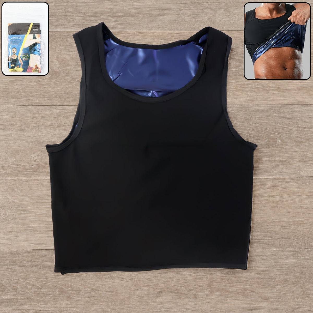 Menâ€™s Slim Fit Sweat Shaper Tank Top (S/M, 1 Pc)