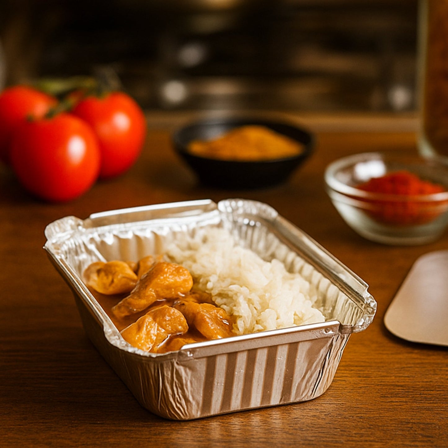 Disposable Aluminium Food Containers with Lids â€“ 250 ml Capacity (Pack of 25)