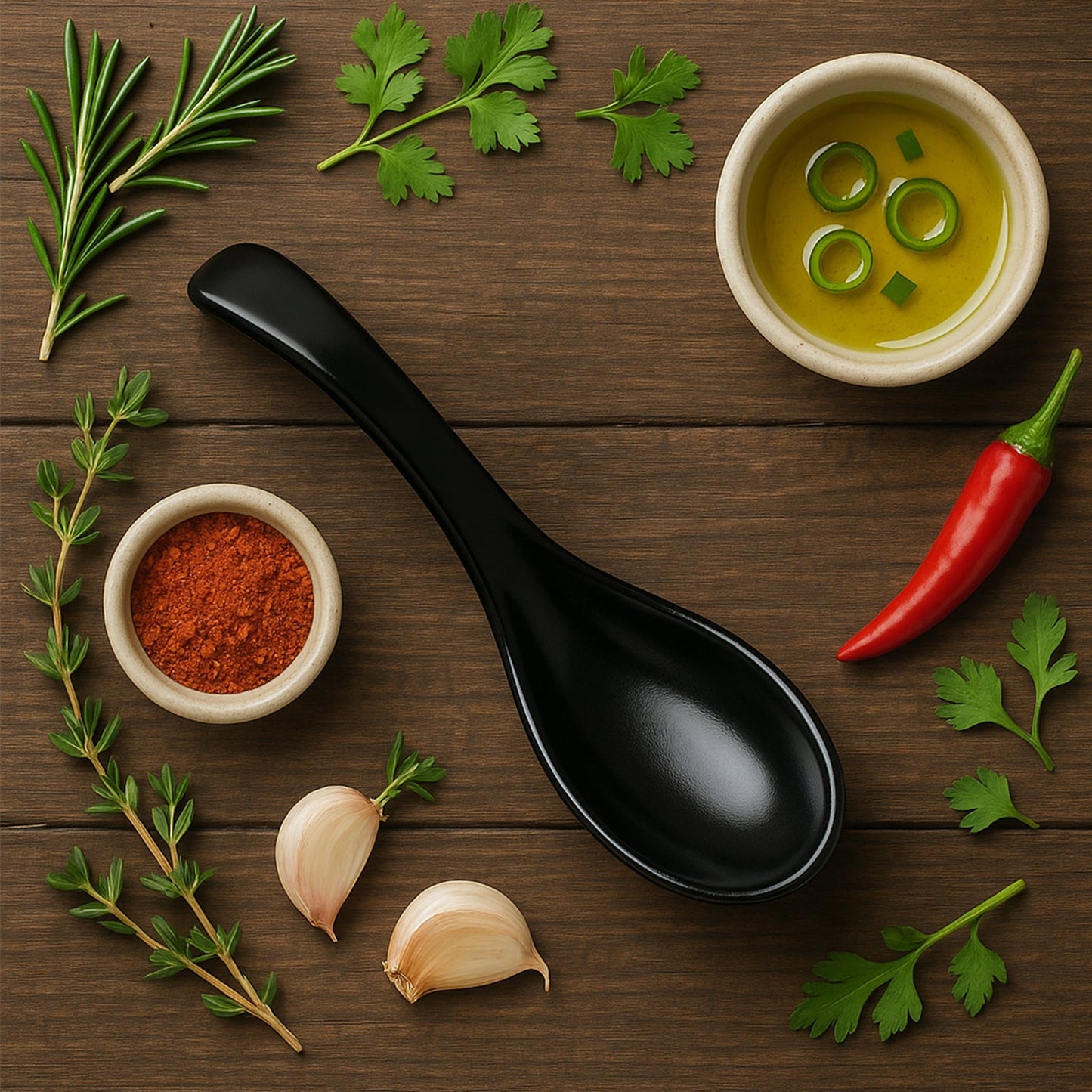 Plastic Soup Spoon â€“ Deep Bowl (1 Pc / Black)