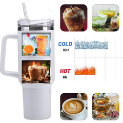 Customize / personalized White Extra Large Insulated Travel Mug, Tumbler (1200ML - 1 Pc)