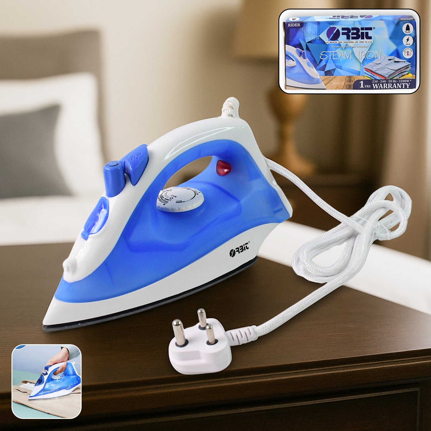 Orbit High-Performance 1200W Steam Iron