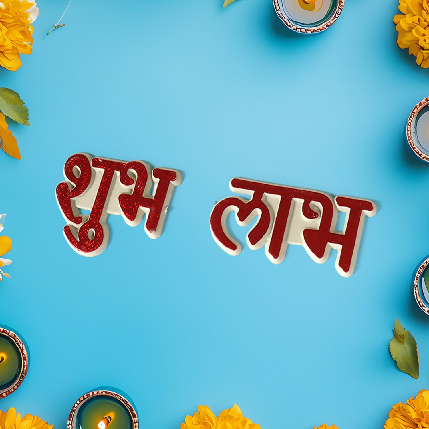 Traditional Decorative â€œShubh Labhâ€ Sticker - (Set)