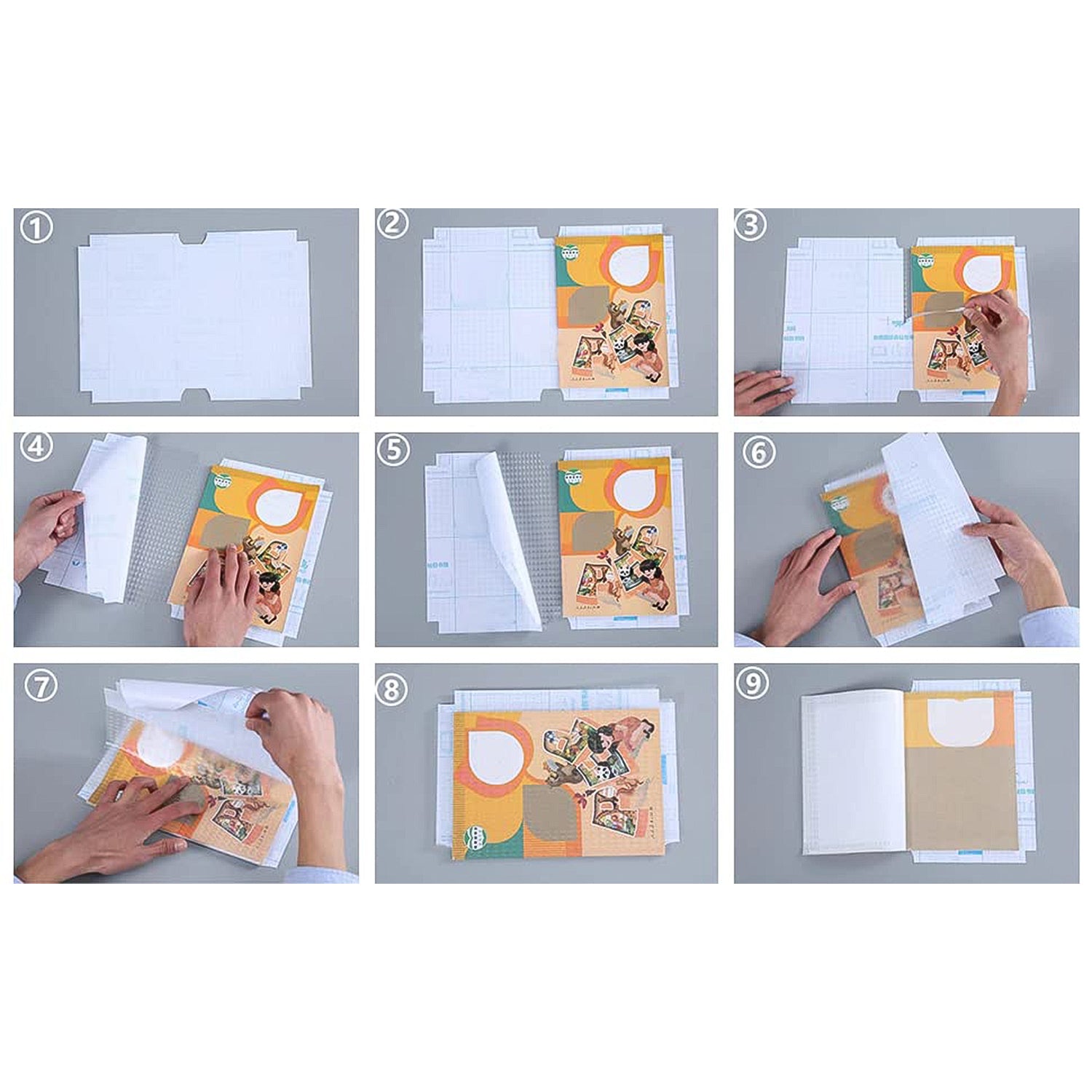 Transparent Book Cover (10 Pcs Set / 47x37cm)