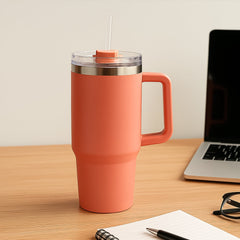 Customize / personalized Peach Extra Large Insulated Travel Mug, Tumbler (1200ML - 1 Pc)