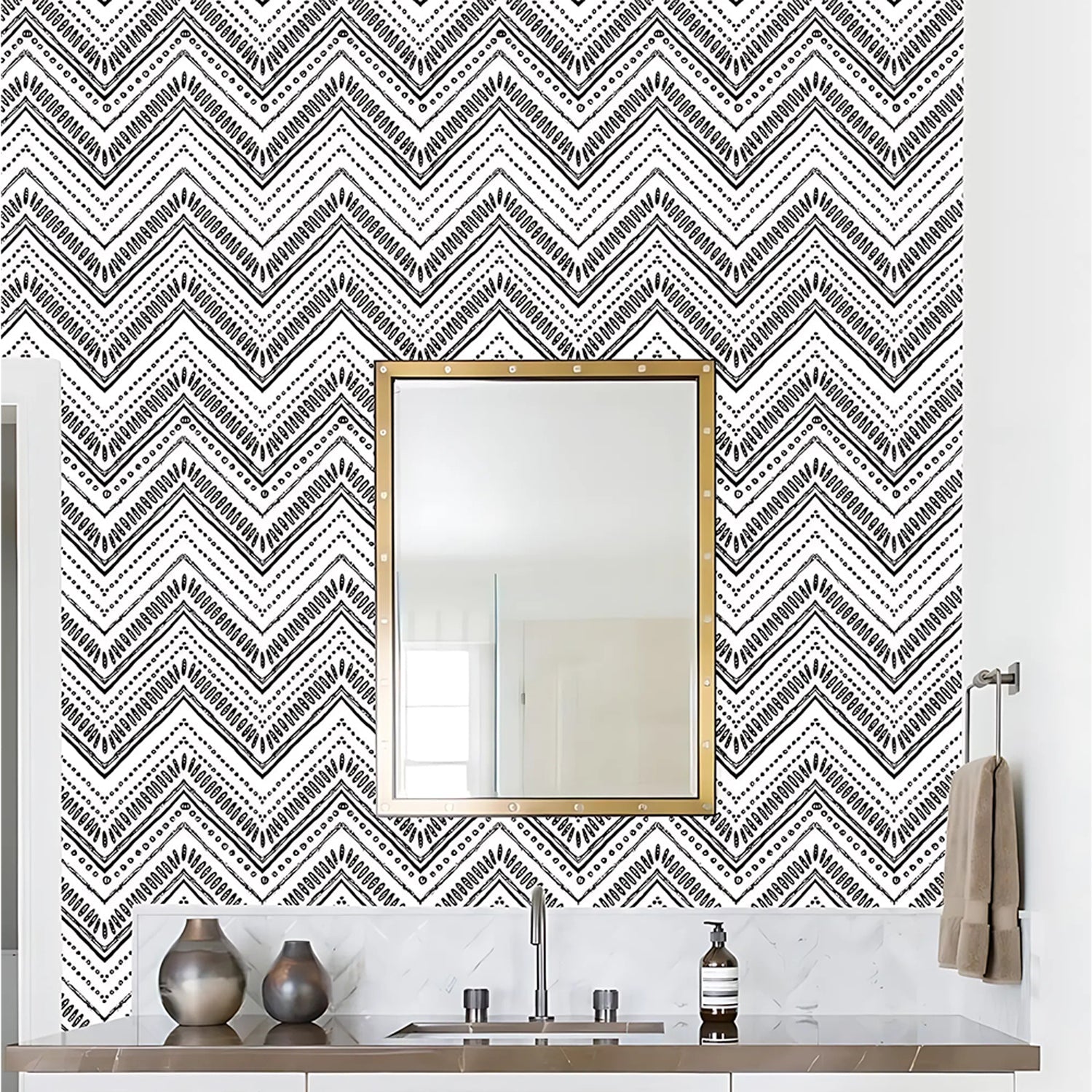 Waterproof Chevron Pattern Wall Sticker
