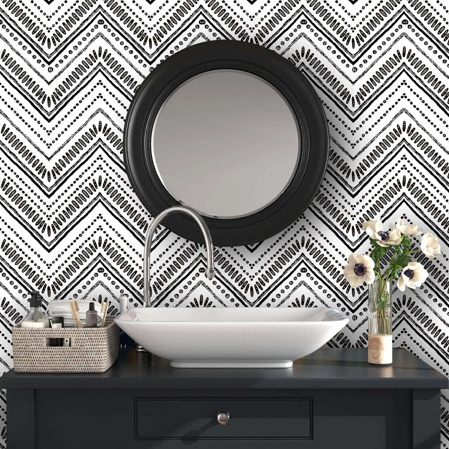 Waterproof Chevron Pattern Wall Sticker