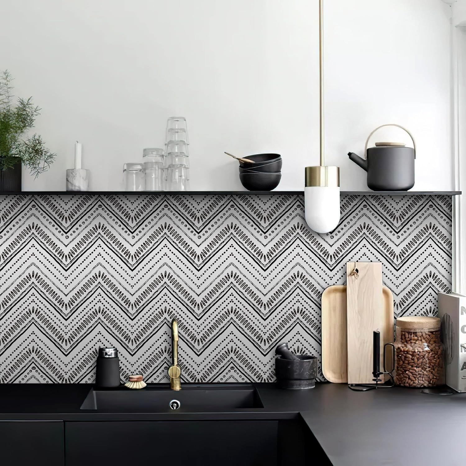 Waterproof Chevron Pattern Wall Sticker