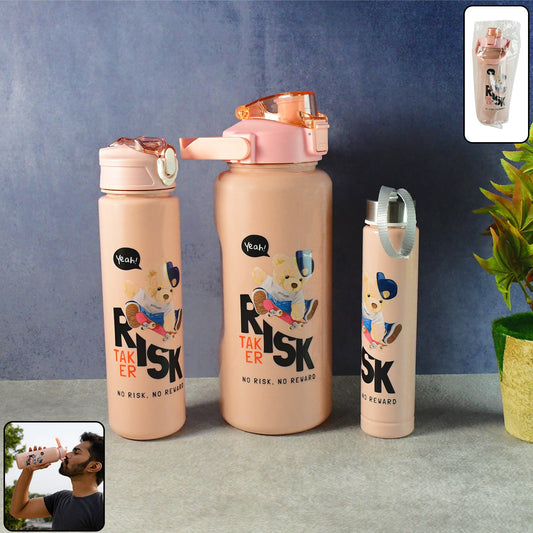 Cartoon printed Water Bottle - (3 Pc / Set)
