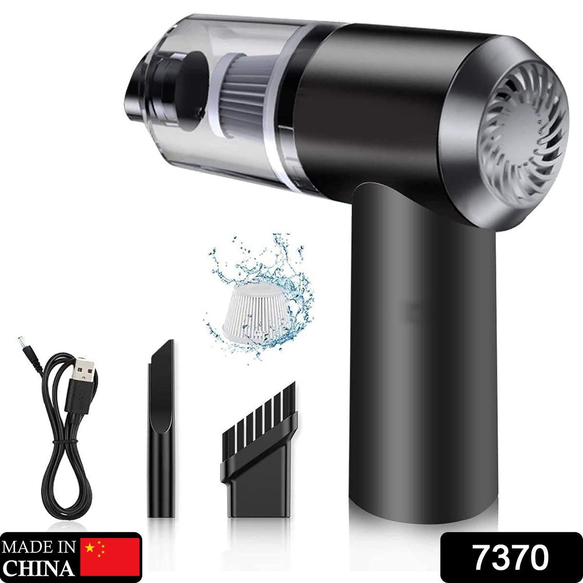 2 in 1 Wireless Vacuum Cleaner â€“ 120W Handheld USB Rechargeable for Home & Car (1 Pc)