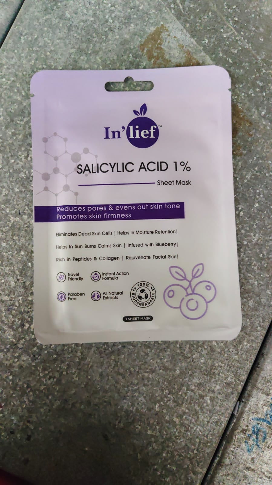 Inâ€™lief Salicylic Acid 1% Clarifying & Pore-Refining Facial Sheet Mask (1 Pc)