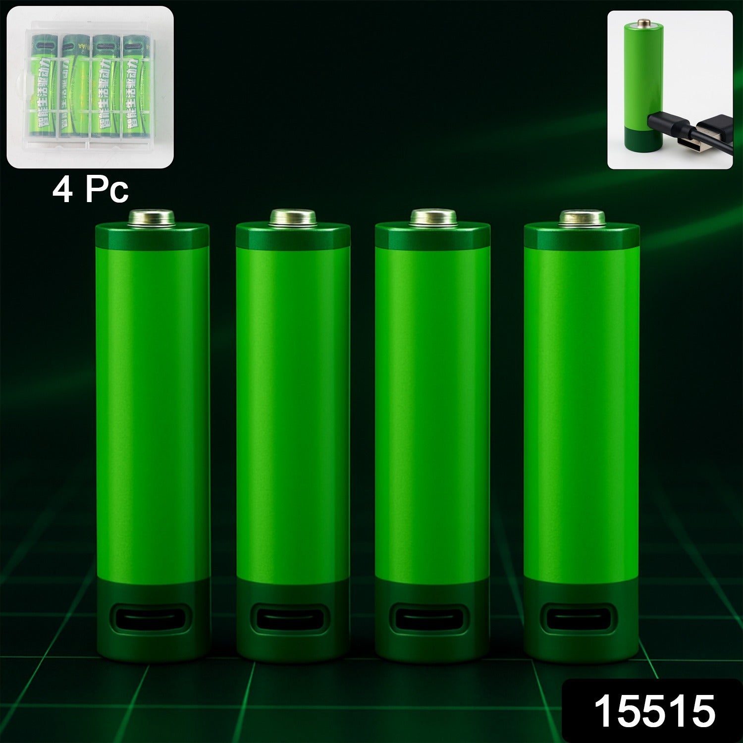 Rechargeable USB Lithium-ion Batteries (4 Pc)