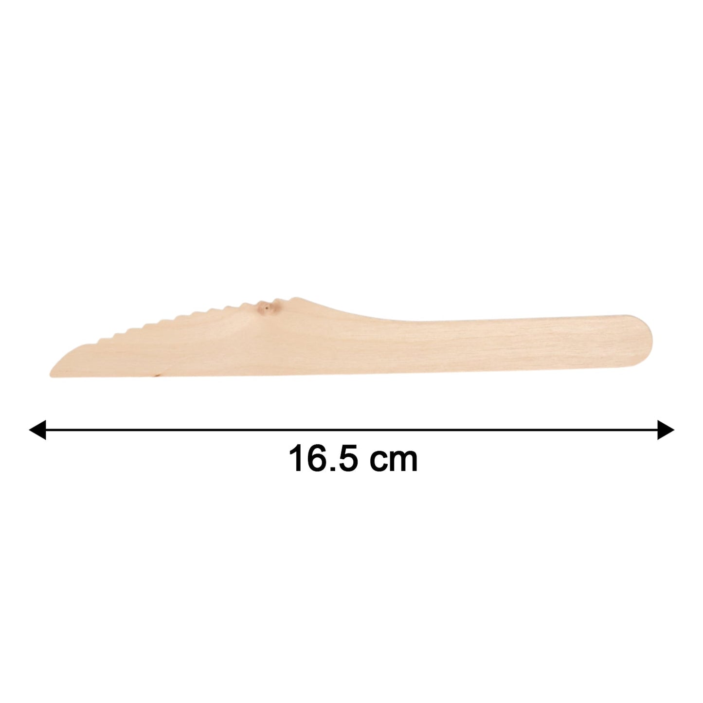165mm Wooden Knife â€“ 30 Pcs Pack
