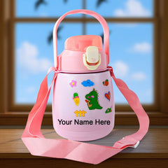 Customize Stainless Steel Vacuum Insulated Water Bottle with Handle & Sticker (700 ML)