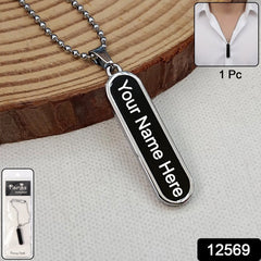 Customize Minimalist Bar Pendant Necklace with Chain (1 Pc)