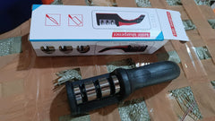 Manual Red & Black Knife Sharpener 3 Stage Sharpening Tool for Ceramic Knife and Steel Knives.