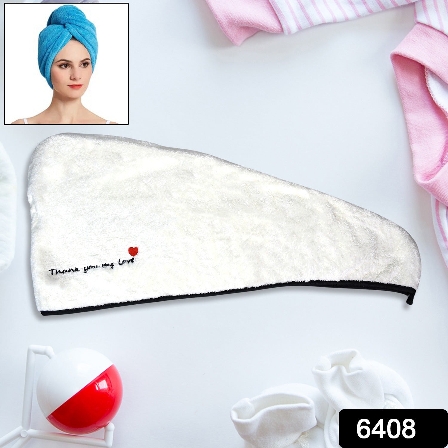 Hair Drying Magic Hair Cap Towel Wrap for Women Bath Towels (1 pc), Hair accessories