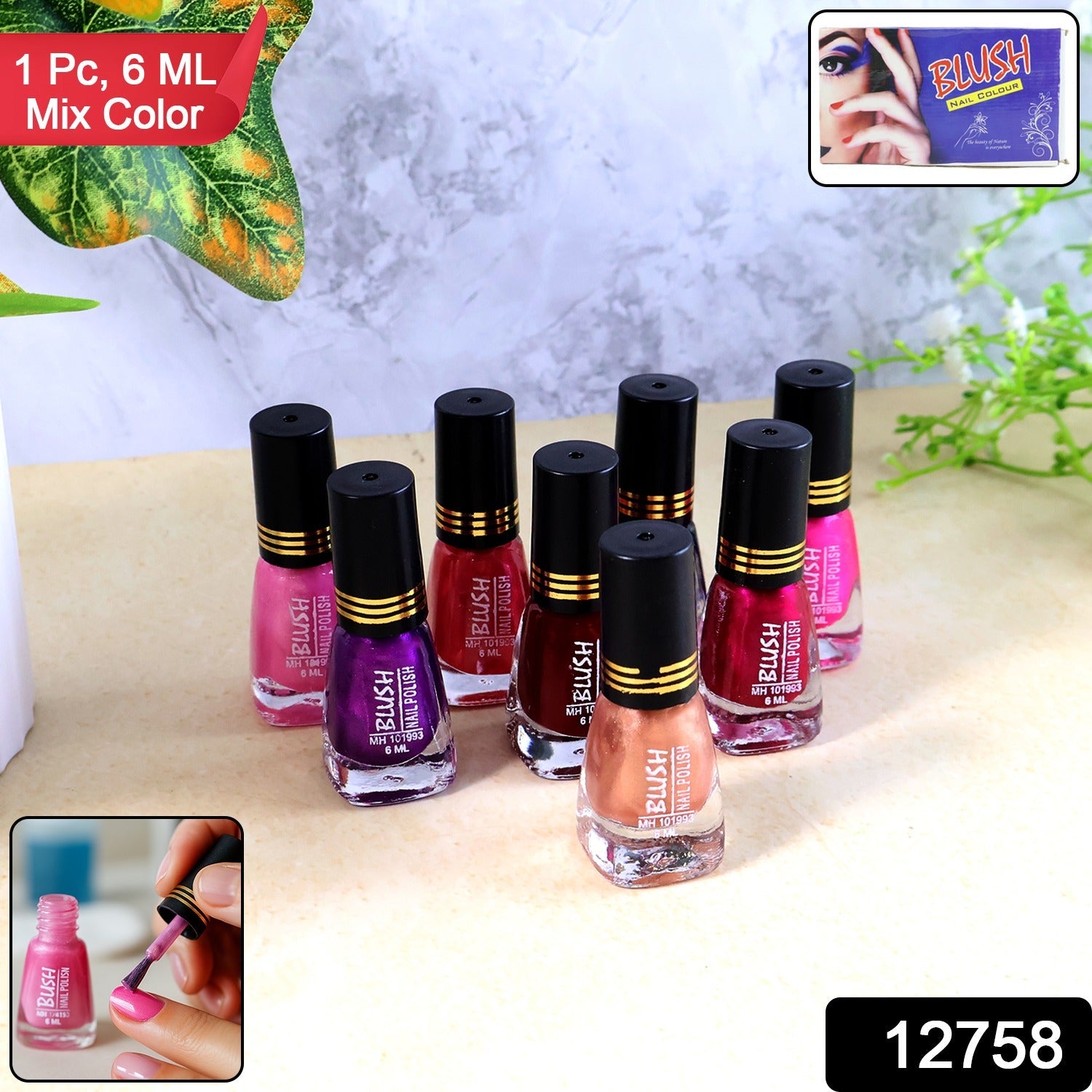 Blush Dark Mini Nail Polish (Mix Color / 6 ML / 1 Pc)