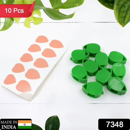 Plant Climbing Wall Clip, Self-Adhesive Vines Support Hooks for Indoor Outdoor Use (10 Pcs Set)