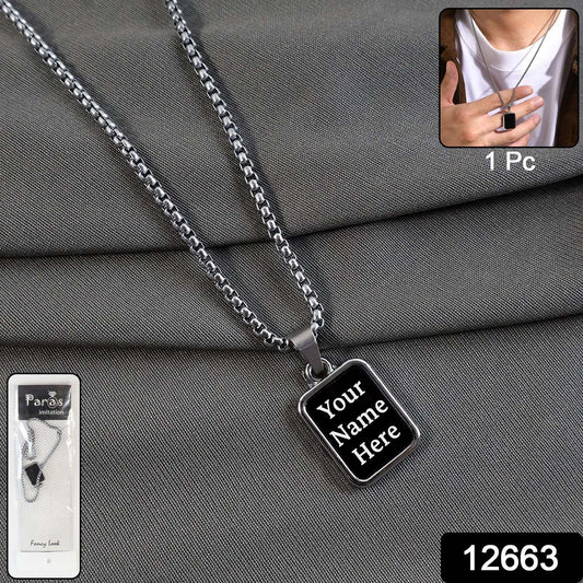 Customize / Personalized Premium Stainless-Steel Menâ€™s Fashion Pendant Chain (1 Pc)