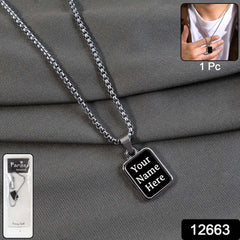 Customize / Personalized Premium Stainless-Steel Menâ€™s Fashion Pendant Chain (1 Pc)