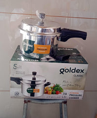 Aluminium Classic Goldex Pressure Cookers With Outer Lid (7.5 Litres / 5-Year warranty,  ISI Number :- 2347, BIS Number :- CM/L -7600164310
