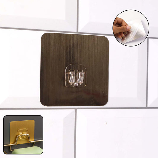 Self-Adhesive Heavy-Duty Plastic Wall Hook â€“ 1 Pc (8x8 cm)