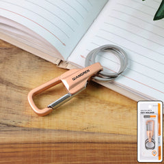 Premium Metal Keychain Carabiner Clip Hook with Dual Key Rings (1 Pc)