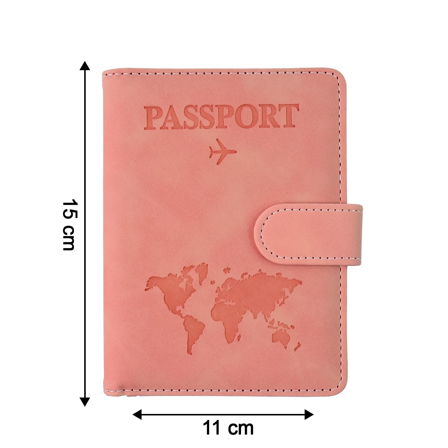 Premium World Map Design Travel Passport Holder & Wallet (15x11cm / 1 Pc)