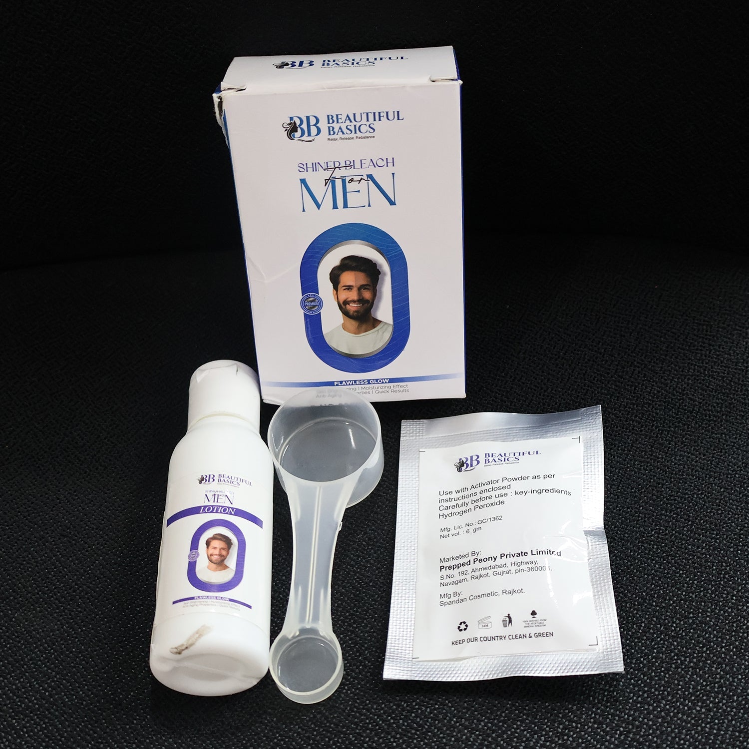 Beautiful Basics Menâ€™s Simple Bleach Cream Kit (1 Set)