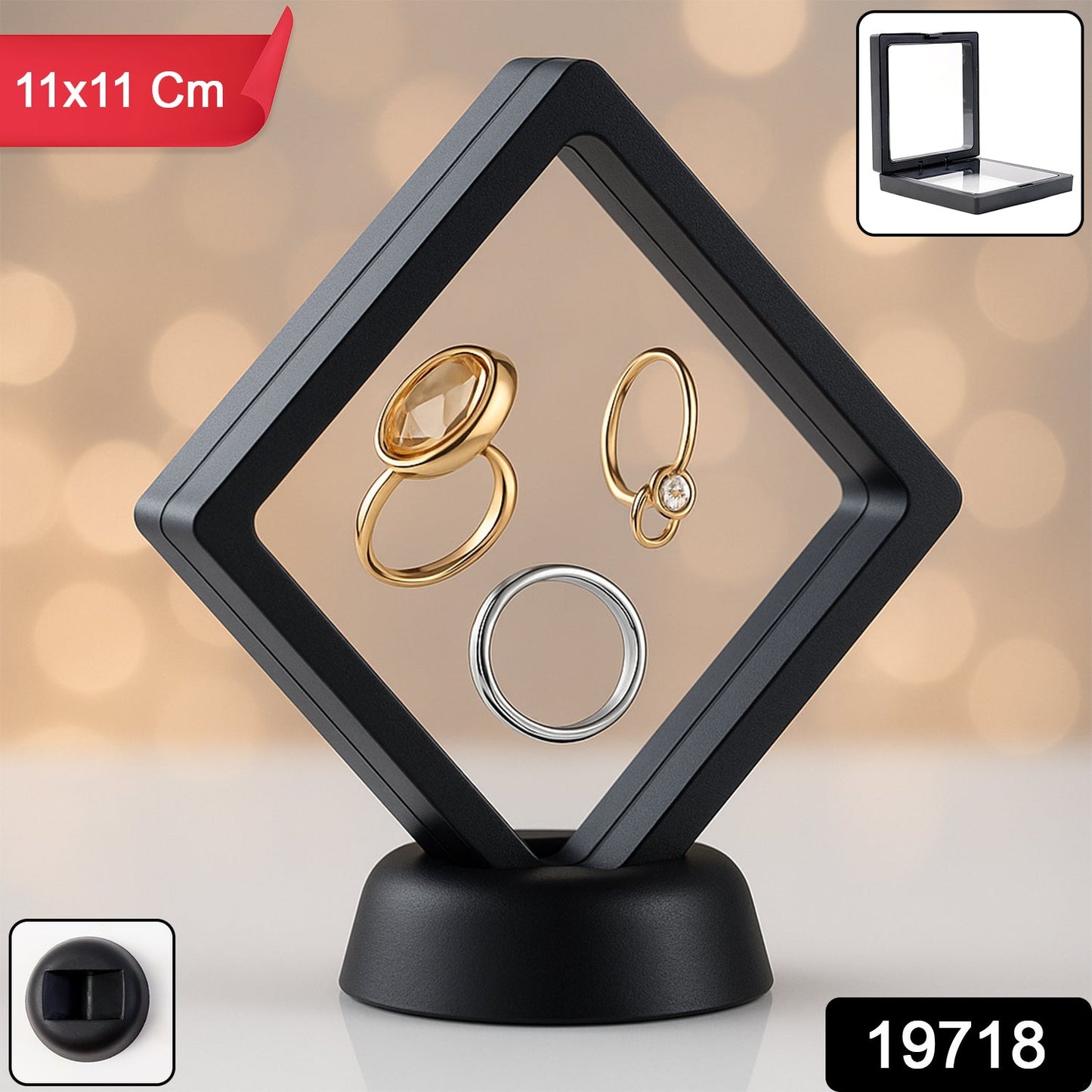 Transparent Jewellery Display Box (11x11 cm / 1 Pc)