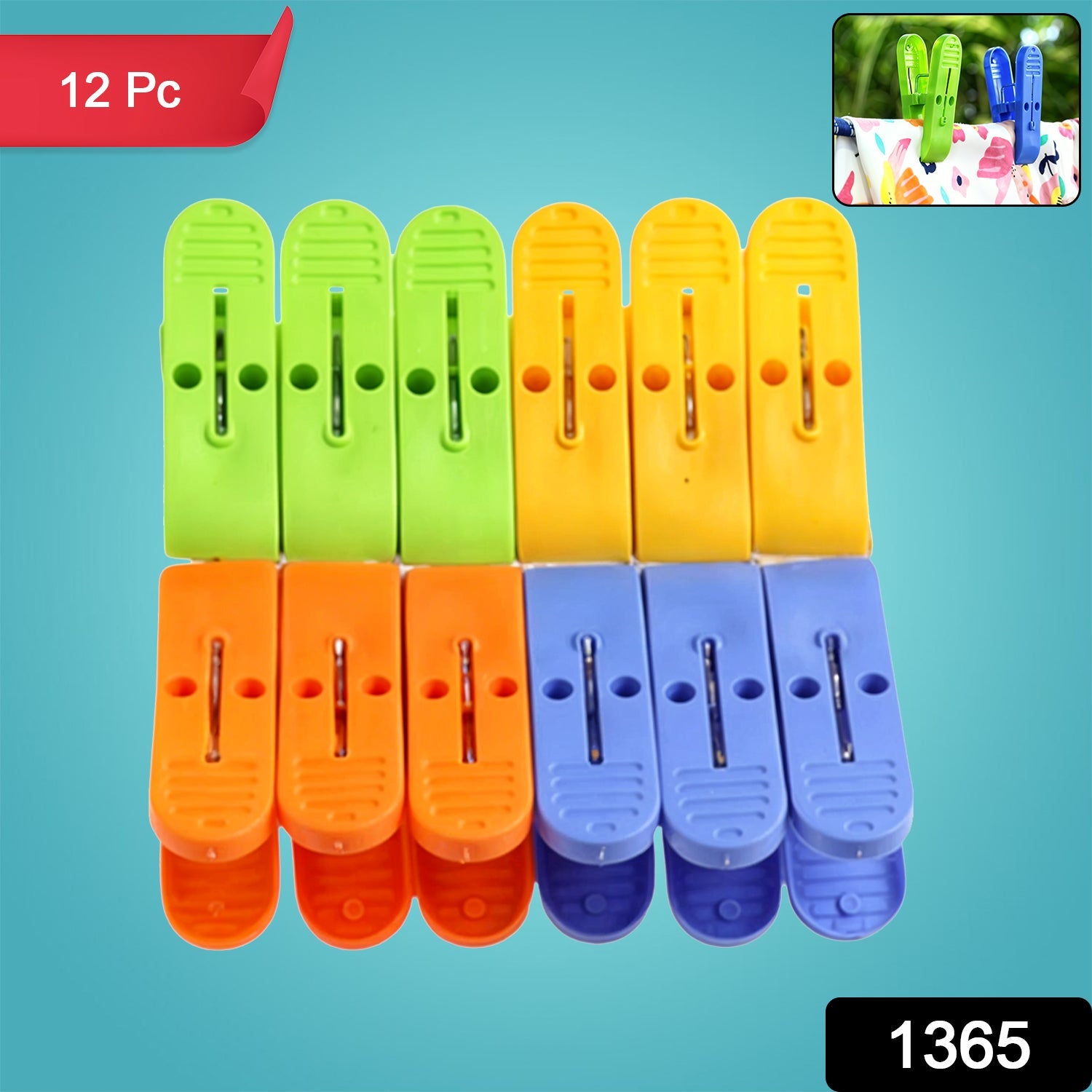Plastic Cloth Clips for cloth Dying cloth clips (multicolour)