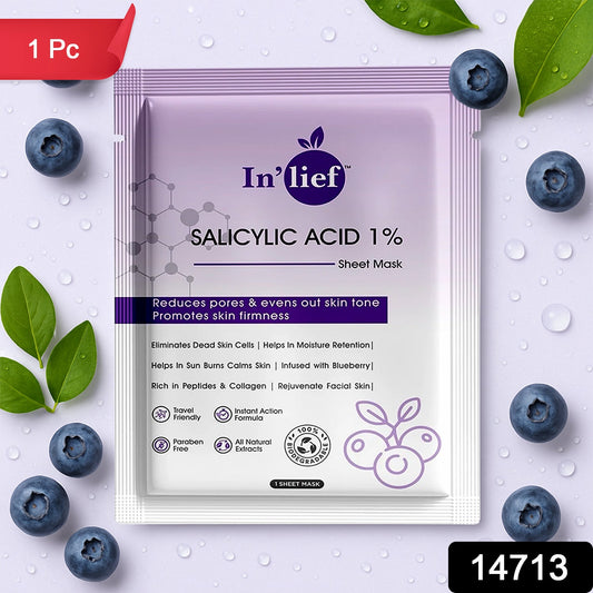 Inâ€™lief Salicylic Acid 1% Clarifying & Pore-Refining Facial Sheet Mask (1 Pc)