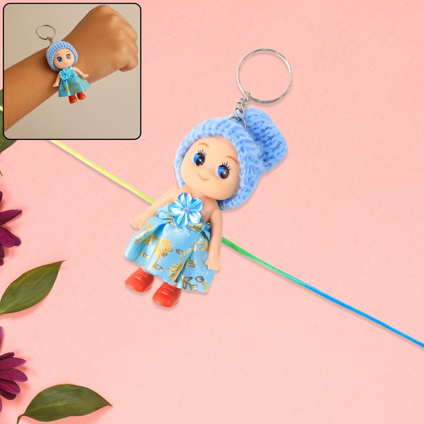 2-in-1 Kids Doll Bracelet cum Keychain â€“ Stylish Soft Toy Bracelet for  Daily Use as Bag or Key Ring