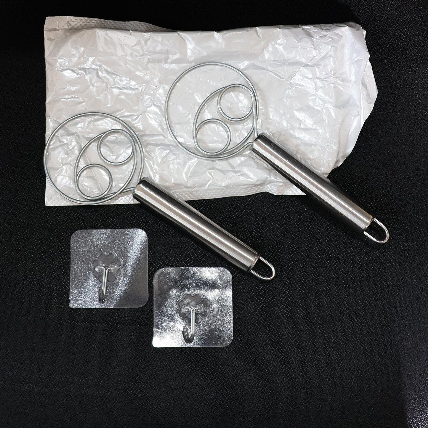 2-Piece Stainless Steel Spiral Hand Whisk - (2 Pc / Set)